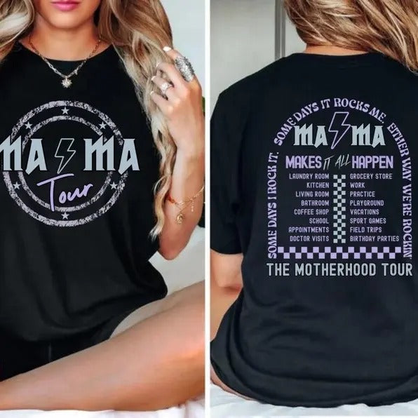 Mama Rock Tour Mom Life Breathable Casual Comfort Top - Adult & Kids T-Shirts, Sweatshirts & Hoodies apparel design preview 1
