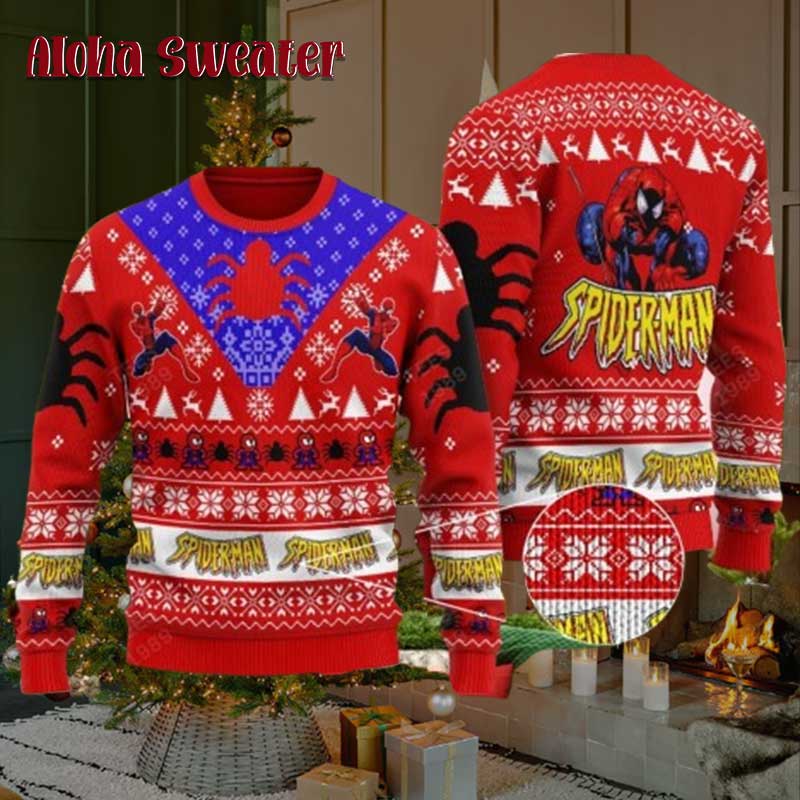 Webbing Man Spider Man Fan Ugly Christmas Sweater - Holiday Gift product image 4