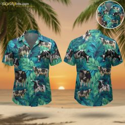 Men's Cow Print Hawaiian Black White Animal Pattern - Adult & Kids T-Shirts, Sweatshirts & Hoodies apparel design preview 1