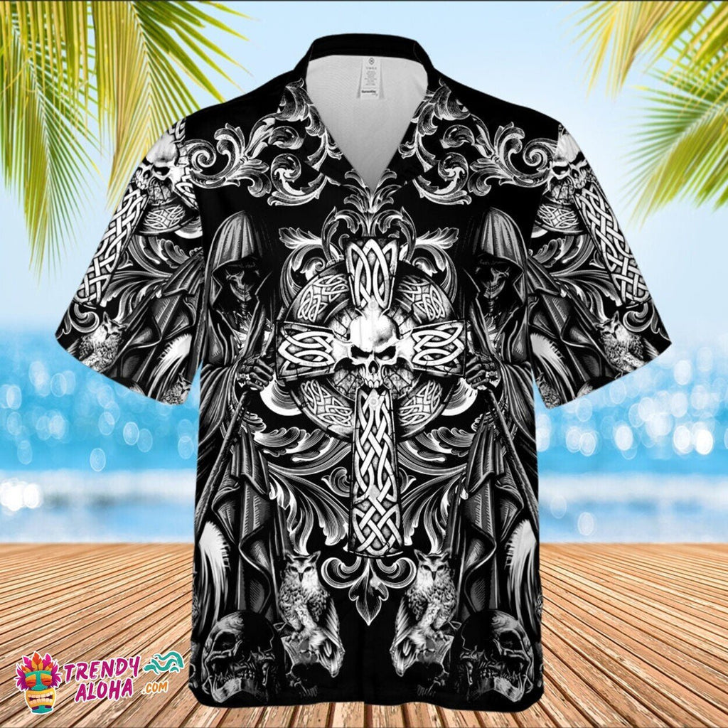 Men's Horror Skull Death Cross Affliction 3D Printed - Adult & Kids T-Shirts, Sweatshirts & Hoodies apparel design preview 1