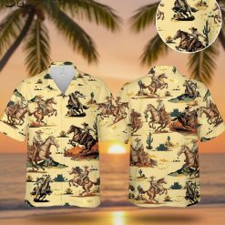Men's Vintage Hawaiian Retro Aloha Button Down Short - Adult & Kids T-Shirts, Sweatshirts & Hoodies apparel design preview 1