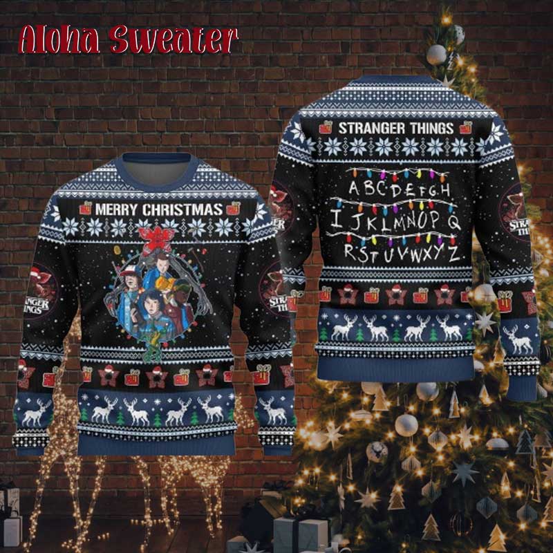 Merry Strangemas From Stranger Things Ugly Christmas Sweater - Holiday Gift product image