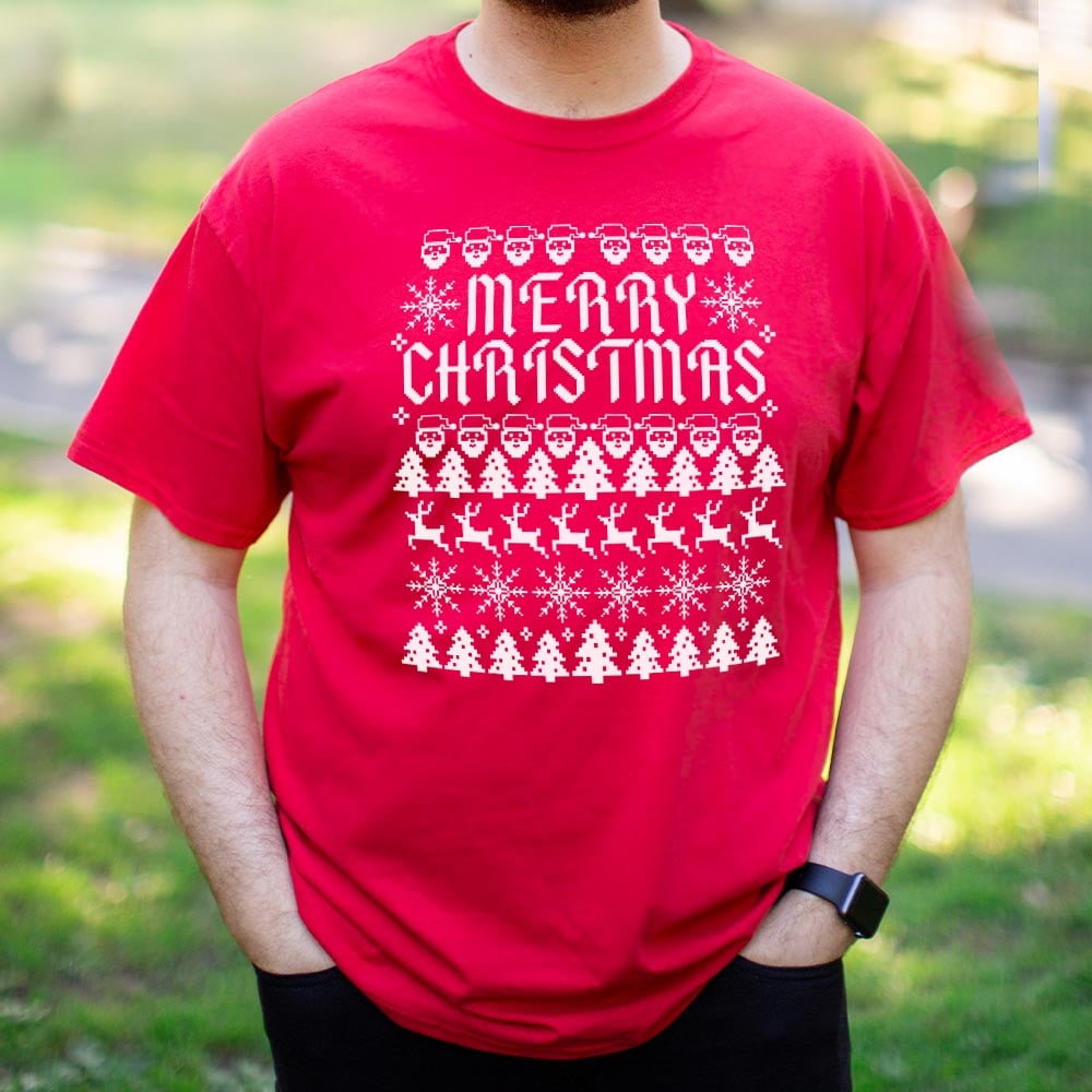 Merry Christmas Ugly Sweater - Adult & Kids T-Shirts, Sweatshirts & Hoodies apparel design preview 1