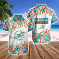 Miami Dolphins Hawaiian Short Combo Set Tropical - Adult & Kids T-Shirts, Sweatshirts & Hoodies apparel design preview 1