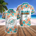 Miami Dolphins Oceanic Splash Hawaiian Shorts Fan - Adult & Kids T-Shirts, Sweatshirts & Hoodies apparel design preview 1