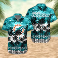 Miami Dolphins Palm Trees Sunset Hawaiian - Adult & Kids T-Shirts, Sweatshirts & Hoodies apparel design preview 1