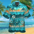 Miami Dolphins Short Sleeve Button Up Tropical - Adult & Kids T-Shirts, Sweatshirts & Hoodies apparel design preview 1