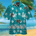 Miami Dolphins Short Sleeve Button Up Tropical - Adult & Kids T-Shirts, Sweatshirts & Hoodies apparel design preview 1