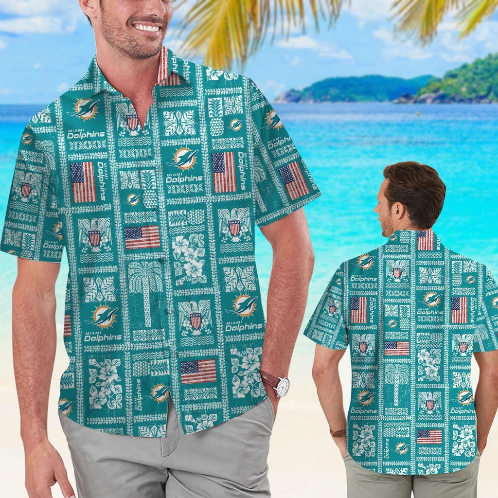 Miami Dolphins Summer Commemorative Short Sleeve - Adult & Kids T-Shirts, Sweatshirts & Hoodies apparel design preview 1