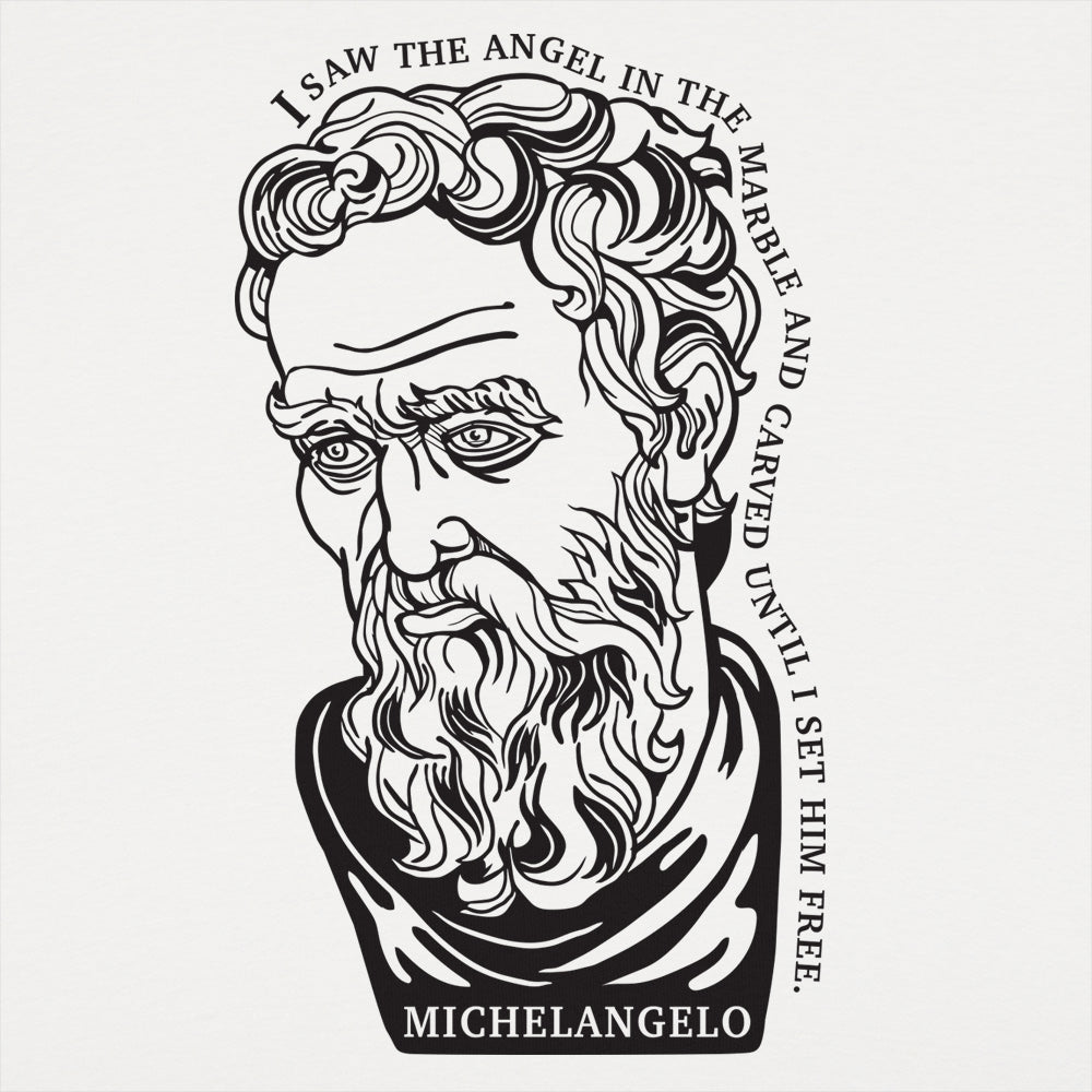 Michelangelo Quote - Adult & Kids T-Shirts, Sweatshirts & Hoodies apparel design preview 1