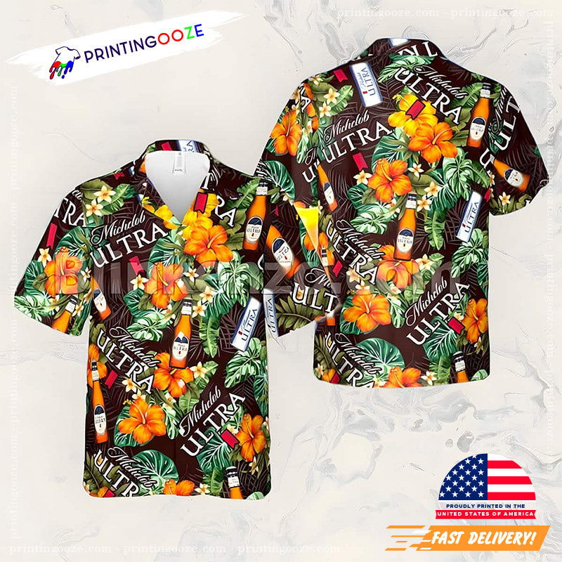 Michelob Ultra Gold Hawaiian - Adult & Kids T-Shirts, Sweatshirts & Hoodies apparel design preview 1