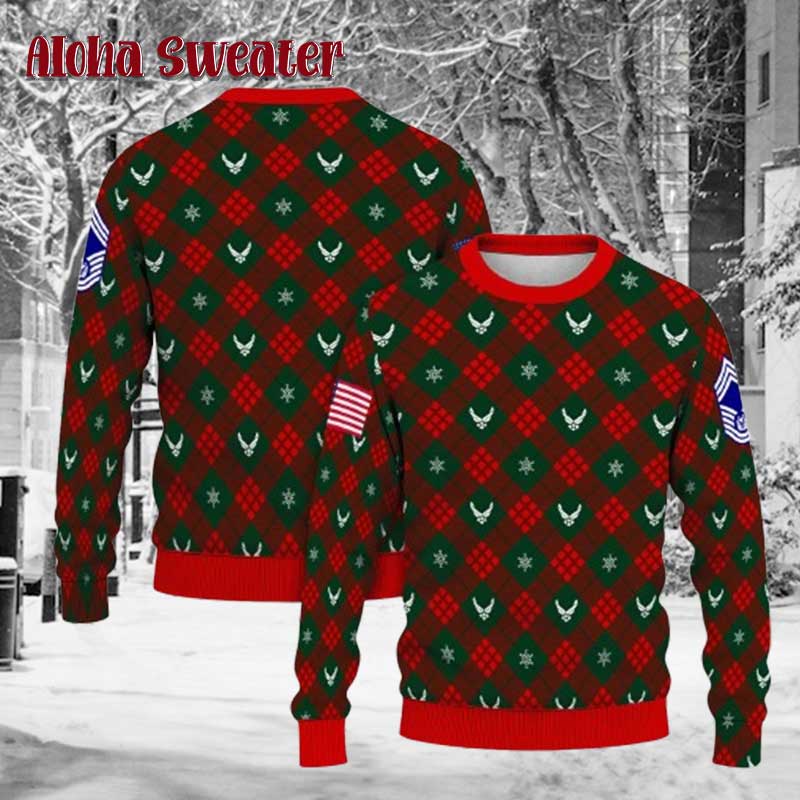 Military Us Navy Force Ugly Christmas Sweater - Holiday Gift product image 3