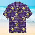Minnesota Vikings All-Over Logo Hawaiian - Adult & Kids T-Shirts, Sweatshirts & Hoodies apparel design preview 1