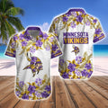Minnesota Vikings Hawaiian Short Combo Set Tropical - Adult & Kids T-Shirts, Sweatshirts & Hoodies apparel design preview 1