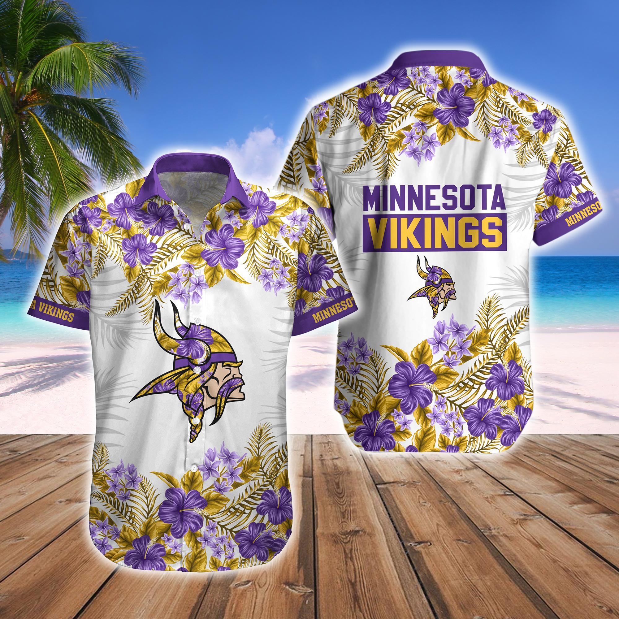 Minnesota Vikings Norse Pride Hawaiian Shorts Combo - Adult & Kids T-Shirts, Sweatshirts & Hoodies apparel design preview 1