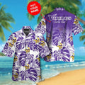 Minnesota Vikings Short Sleeve Button Up Tropical - Adult & Kids T-Shirts, Sweatshirts & Hoodies apparel design preview 1