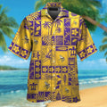Minnesota Vikings Short Sleeve Button Up Tropical - Adult & Kids T-Shirts, Sweatshirts & Hoodies apparel design preview 1