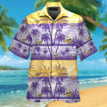 Minnesota Vikings Short Sleeve Button Up Tropical - Adult & Kids T-Shirts, Sweatshirts & Hoodies apparel design preview 1