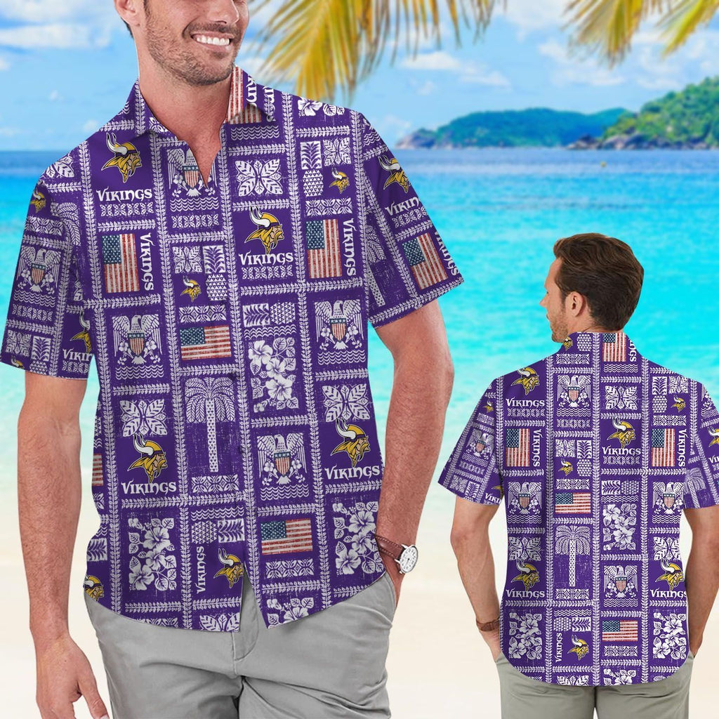 Minnesota Vikings Summer Commemorative Short Sleeve - Adult & Kids T-Shirts, Sweatshirts & Hoodies apparel design preview 1