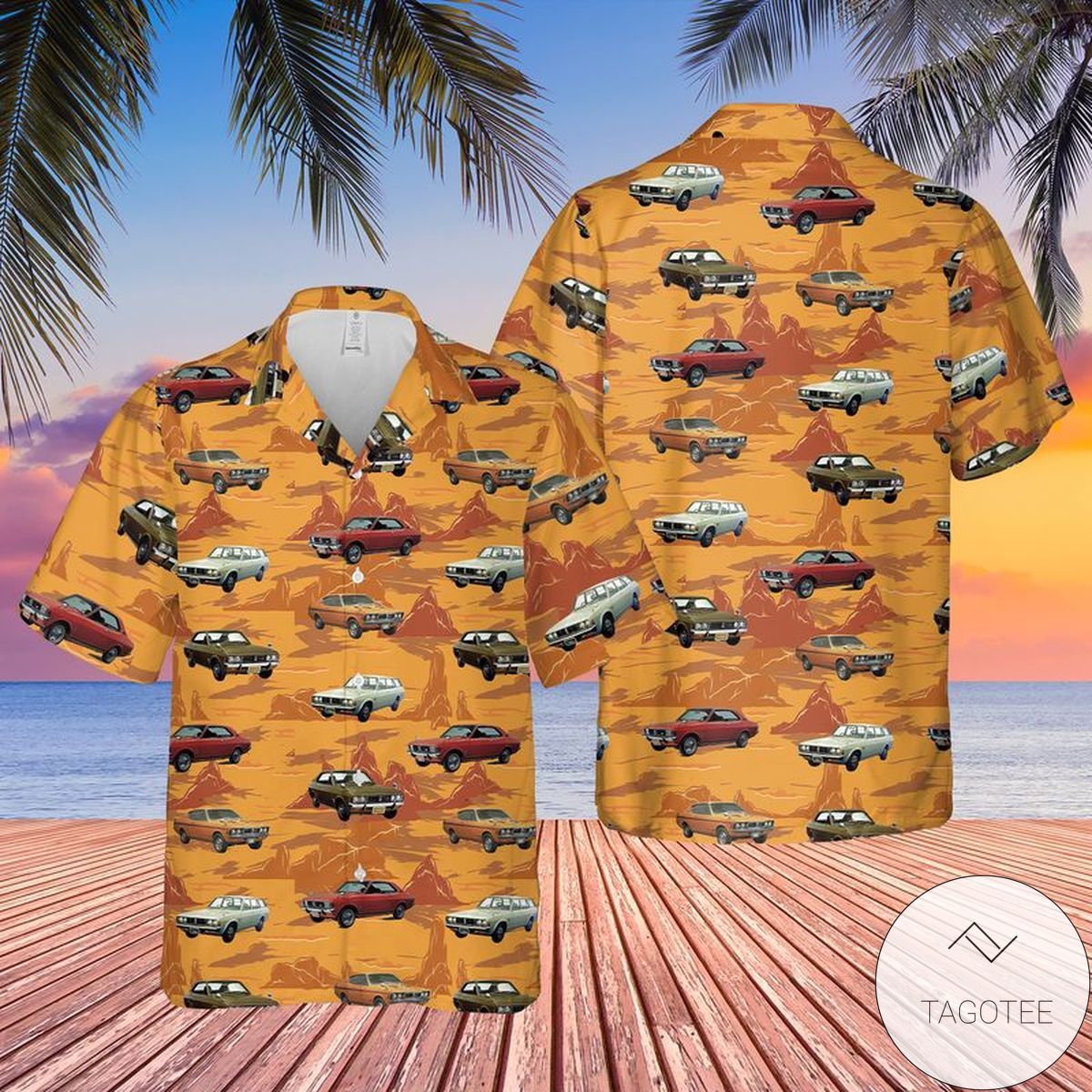 Mitsubishi Galant Car Hawaiian Exclusive Look - Adult & Kids T-Shirts, Sweatshirts & Hoodies apparel design preview 1