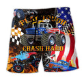 Monster Truck Play Tough Crash Hard America Trendy - Adult & Kids T-Shirts, Sweatshirts & Hoodies apparel design preview 1