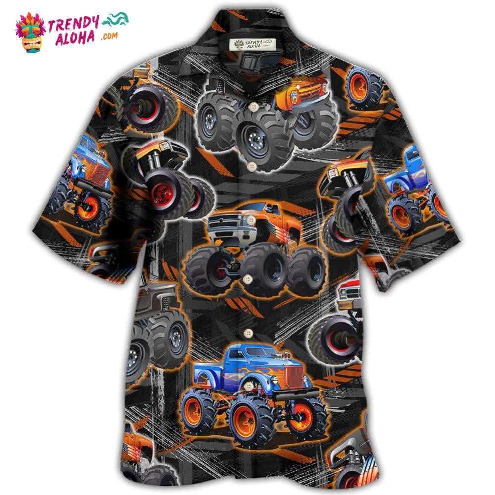 Monster Truck Racing Art Hawaiian Trendy Aloha - Adult & Kids T-Shirts, Sweatshirts & Hoodies apparel design preview 1