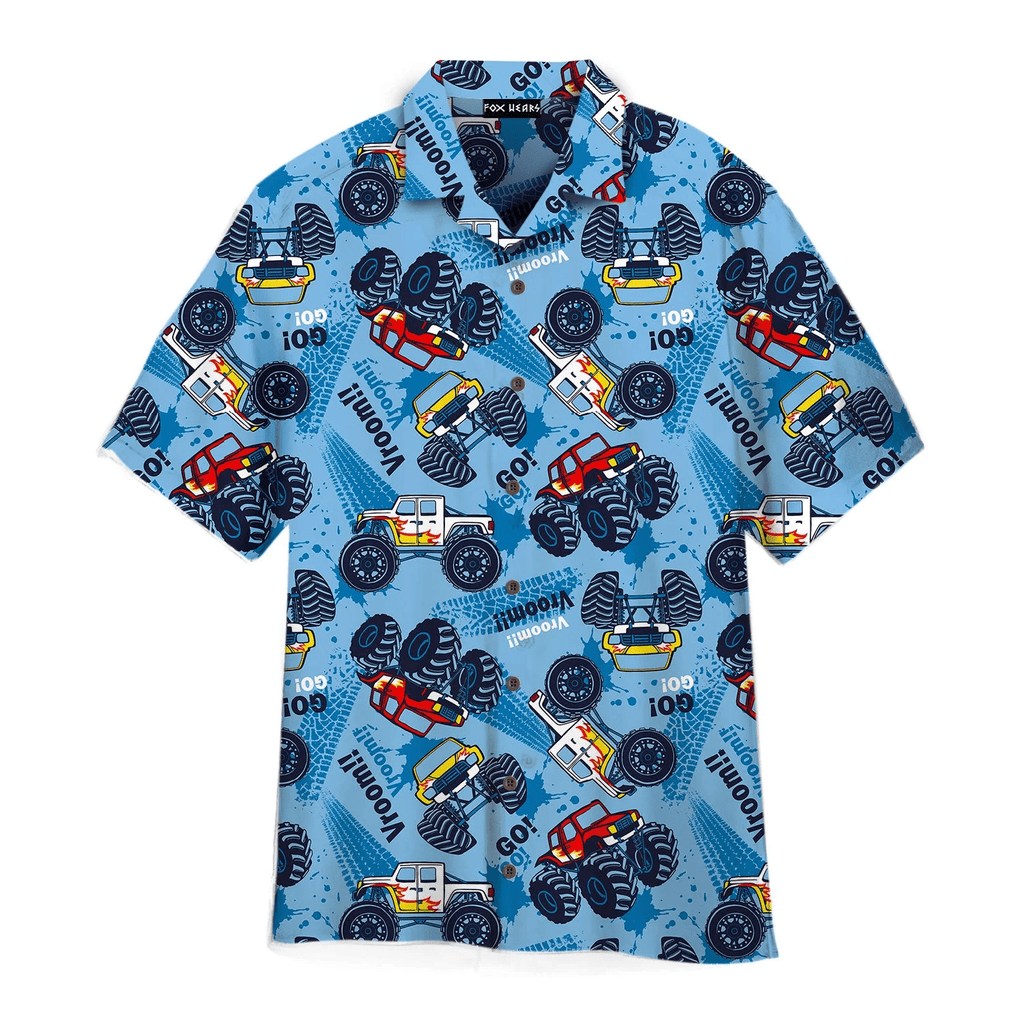 Monster Truck Rally Hawaiian Exclusive Trendsetting - Adult & Kids T-Shirts, Sweatshirts & Hoodies apparel design preview 1
