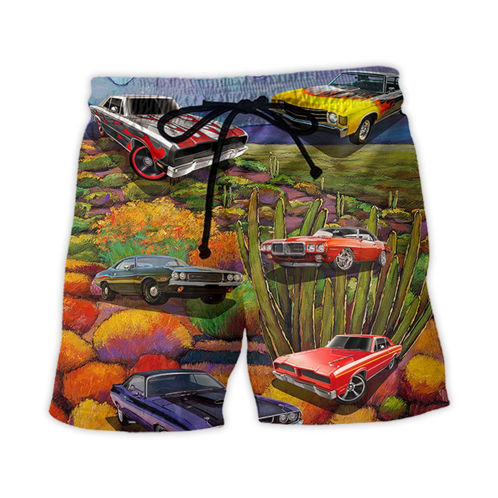 Muscle Car Beautiful Landscape Trendy Aloha Hawaiian - Adult & Kids T-Shirts, Sweatshirts & Hoodies apparel design preview 1