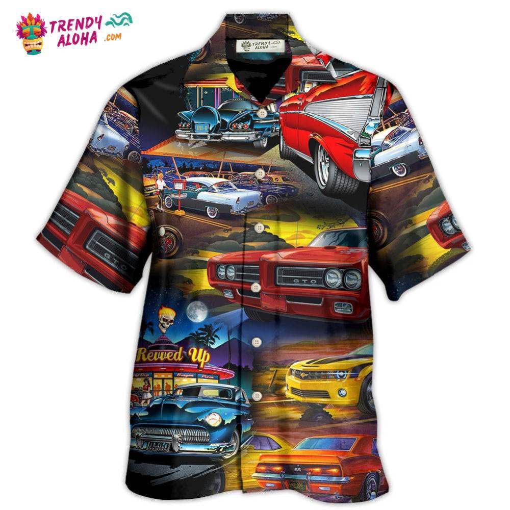 Muscle Car Family Art Hawaiian Trendy Aloha - Adult & Kids T-Shirts, Sweatshirts & Hoodies apparel design preview 1