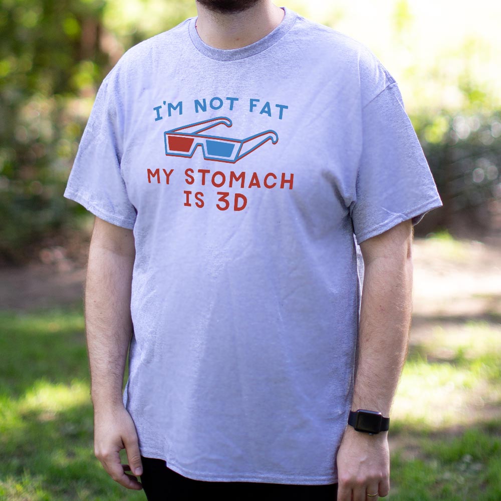 My Stomach is 3D - Adult & Kids T-Shirts, Sweatshirts & Hoodies apparel design preview 1