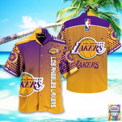 NBA Los Angeles Lakers Golden Purple Gradient - Adult & Kids T-Shirts, Sweatshirts & Hoodies apparel design preview 1
