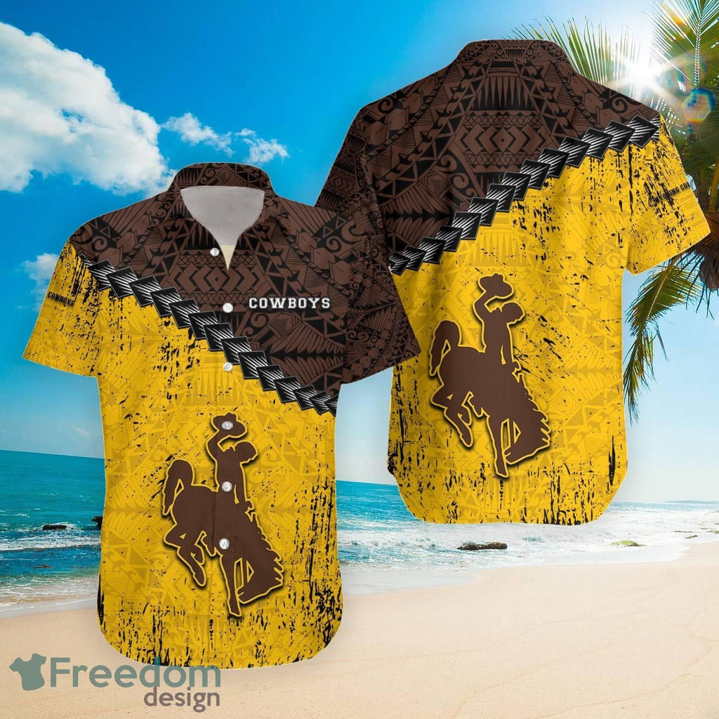 Ncaa Wyoming Cowboys Grunge Polynesian Tattoo Trendy - Adult & Kids T-Shirts, Sweatshirts & Hoodies apparel design preview 1