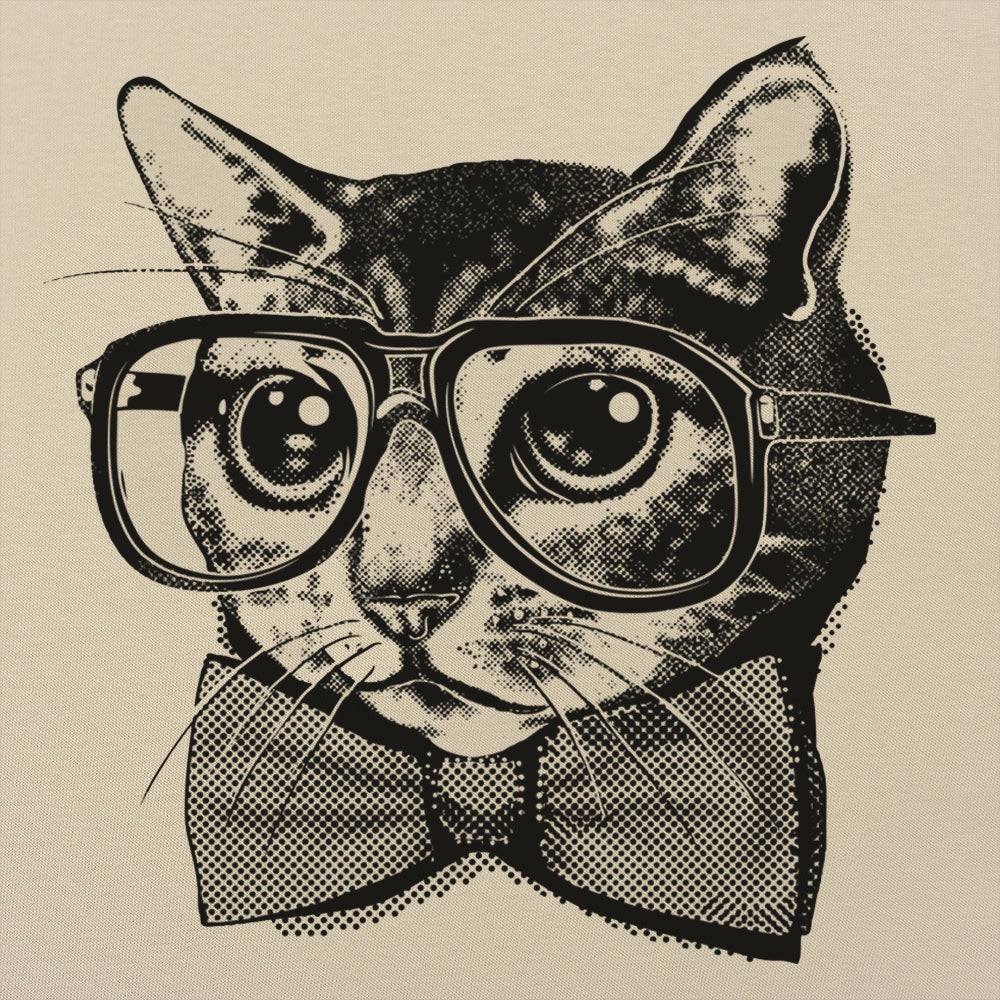 Nerd Cat - Adult & Kids T-Shirts, Sweatshirts & Hoodies apparel design preview 1