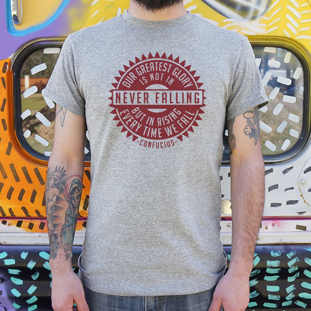 Never Falling Confucius - Adult & Kids T-Shirts, Sweatshirts & Hoodies apparel design preview 1