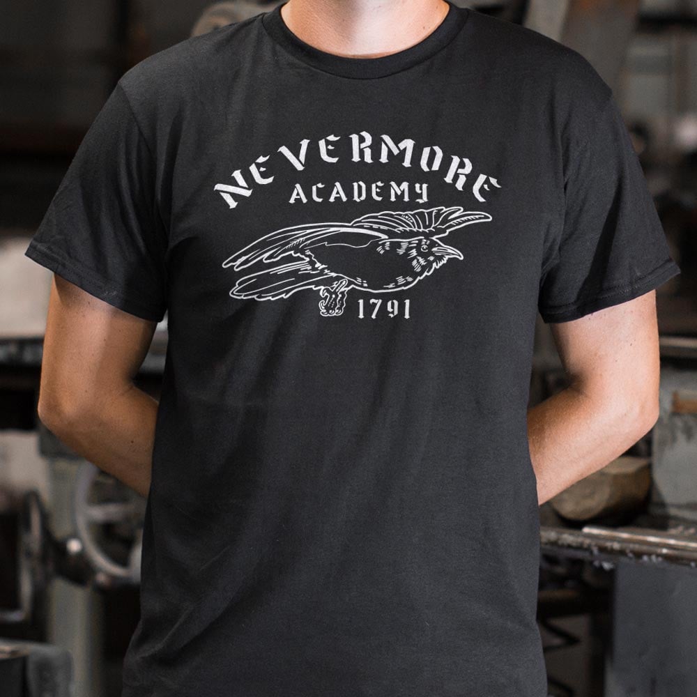 Nevermore Academy - Adult & Kids T-Shirts, Sweatshirts & Hoodies apparel design preview 1