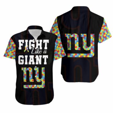 New York Giants Fight Like A Giant Hawaiian - Adult & Kids T-Shirts, Sweatshirts & Hoodies apparel design preview 1