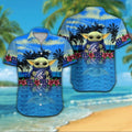 New York Giants Short Sleeve Button Up Tropical - Adult & Kids T-Shirts, Sweatshirts & Hoodies apparel design preview 1