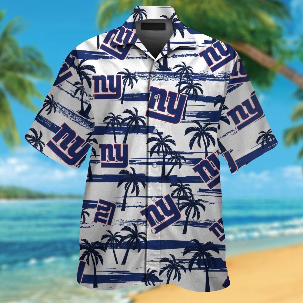 New York Giants Short Sleeve Button Up Tropical - Adult & Kids T-Shirts, Sweatshirts & Hoodies apparel design preview 1