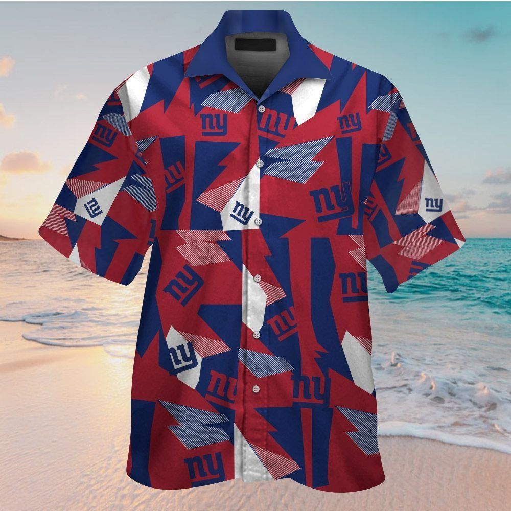 New York Giants Short Sleeve Button Up Tropical - Adult & Kids T-Shirts, Sweatshirts & Hoodies apparel design preview 1