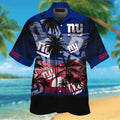 New York Giants Short Sleeve Button Up Tropical - Adult & Kids T-Shirts, Sweatshirts & Hoodies apparel design preview 1