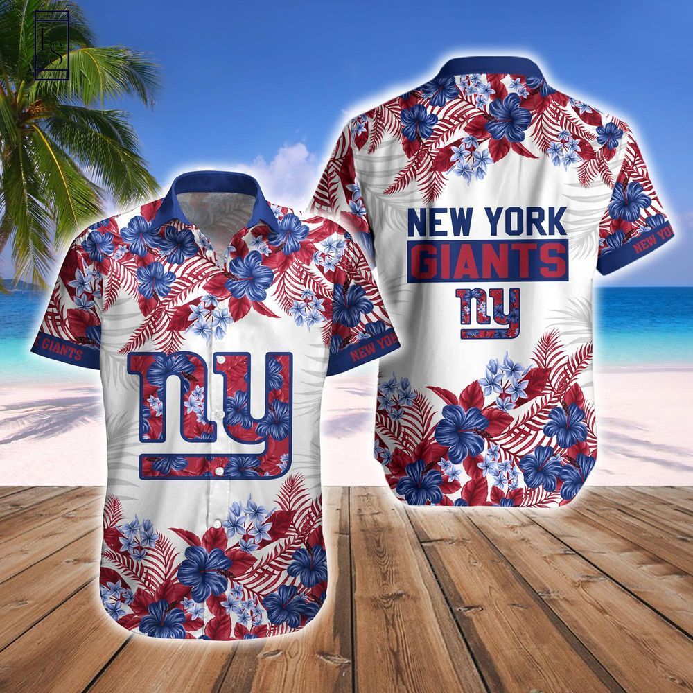 New York Giants Tropical Style Hawaiian Short Combo - Adult & Kids T-Shirts, Sweatshirts & Hoodies apparel design preview 1