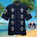 New York Giantsskull Short Sleeve Button Up Tropical - Adult & Kids T-Shirts, Sweatshirts & Hoodies apparel design preview 1