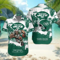 New York Jets Personalized Gridiron Warrior Hawaiian - Adult & Kids T-Shirts, Sweatshirts & Hoodies apparel design preview 1