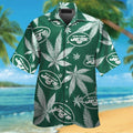 New York Jets Short Sleeve Button Up Tropical - Adult & Kids T-Shirts, Sweatshirts & Hoodies apparel design preview 1