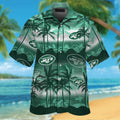 New York Jets Short Sleeve Button Up Tropical - Adult & Kids T-Shirts, Sweatshirts & Hoodies apparel design preview 1