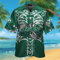 New York Jets Short Sleeve Button Up Tropical - Adult & Kids T-Shirts, Sweatshirts & Hoodies apparel design preview 1