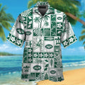 New York Jets Short Sleeve Button Up Tropical - Adult & Kids T-Shirts, Sweatshirts & Hoodies apparel design preview 1