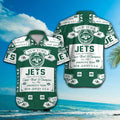 New York Jets Short Sleeve Button Up Tropical - Adult & Kids T-Shirts, Sweatshirts & Hoodies apparel design preview 1