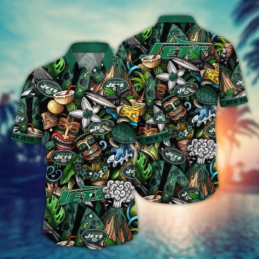 New York Jets Tiki Island Hawaiian - Adult & Kids T-Shirts, Sweatshirts & Hoodies apparel design preview 1