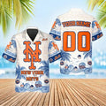 New York Mets Coastal Escape Hawaiian - Adult & Kids T-Shirts, Sweatshirts & Hoodies apparel design preview 1